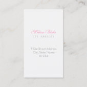 Hairstylist grey background business card 名刺 (裏面)