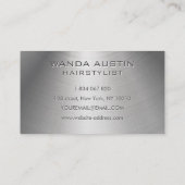 Hairstylist Razor Blade Metallic Stainless  名刺 (裏面)