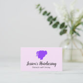 Hairstylist Salon Minimalist Logo Business Card 名刺 (スタンド正面)