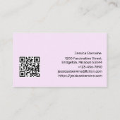 Hairstylist Salon Minimalist Logo Business Card 名刺 (裏面)