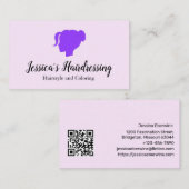 Hairstylist Salon Minimalist Logo Business Card 名刺 (正面/裏面)