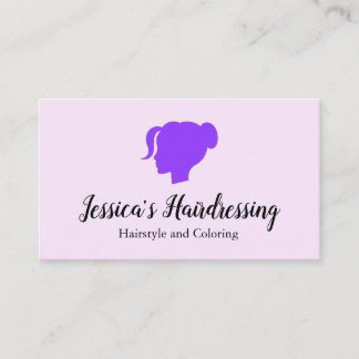 Hairstylist Salon Minimalist Logo Business Card 名刺
