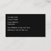 Hairstylist Trendy Simple Beauty Business Cards 名刺 (裏面)