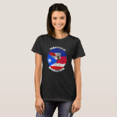 Haiti and Puerto Rico flag, Half Haitian Half Bori Tシャツ (正面フル)