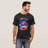 Haiti and Puerto Rico flag, Half Haitian Half Bori Tシャツ (正面フル)