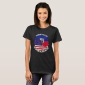 Haiti and the American flag, Half Haitian Half Ame Tシャツ (正面フル)