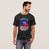 Haiti and the American flag, Half Haitian Half Ame Tシャツ (正面フル)