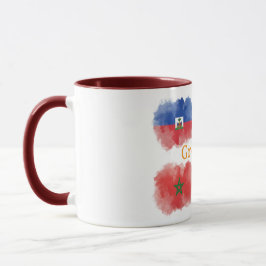 Haiti Brazil Morocco Scotland Watercolor Flag Mug  マグカップ
