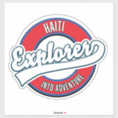 Haiti explorer into adventureレトロロゴ シール (シート)