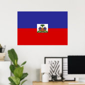 Haiti Flag ポスター (ホームオフィス)