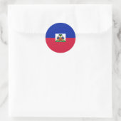 Haiti flag  ラウンドシール (バッグ)