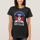 Haiti Flag Antigua&Barbuda Grown Humor Pride Tシャツ (正面)