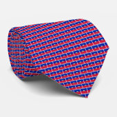 Haiti Flag Brick Pattern ネクタイ (ロール)