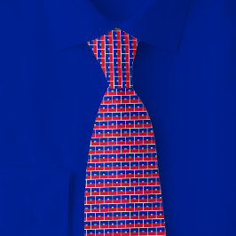 Haiti Flag Brick Pattern ネクタイ