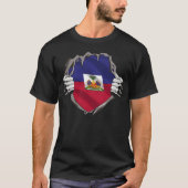 Haiti Flag Haitian Pride Wo friend Tシャツ (正面)