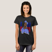 Haiti Haitian Flag Day Creole Proud Woman Happy Ay Tシャツ (正面フル)