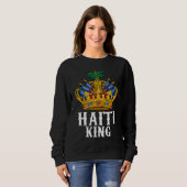 Haiti Haitian Flag Day Proud Prince Boy Ayiti Kid  スウェットシャツ (正面フル)