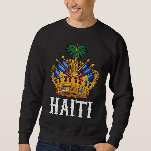 Haiti Haitian Flag Day Proud Prince Boy Ayiti Kid  スウェットシャツ (正面)