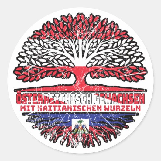 Haiti Haitianisch Österreichisch Baum ラウンドシール (正面)