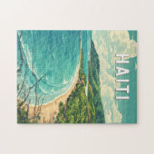 Haiti Illustration Travel Art Vintage ジグソーパズル (横)