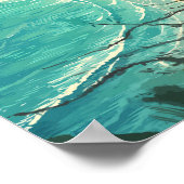 Haiti Illustration Travel Art Vintage ポスター (角)