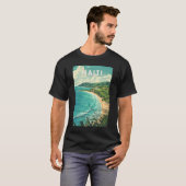 Haiti Illustration Travel Art Vintage Tシャツ (正面フル)