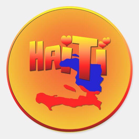HAITI LOVEシール ラウンドシール (正面)