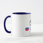 Haiti Morocco Soccer Rivalry Watercolor Flag Mug  マグカップ (左)