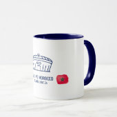 Haiti Morocco Soccer Rivalry Watercolor Flag Mug  マグカップ (正面右)