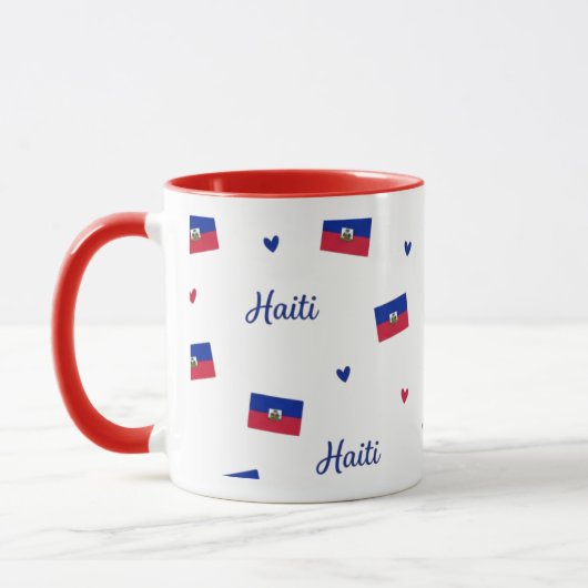 Haiti Roots Pattern Mug | Caribbean Flag マグカップ (左)