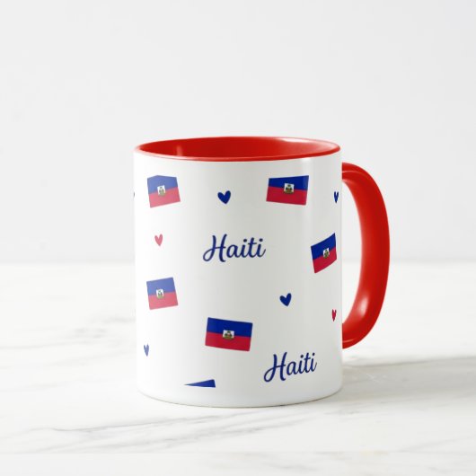 Haiti Roots Pattern Mug | Caribbean Flag マグカップ (正面右)