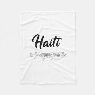 Haiti Skyline Travel Vacation Outfits  フリースブランケット