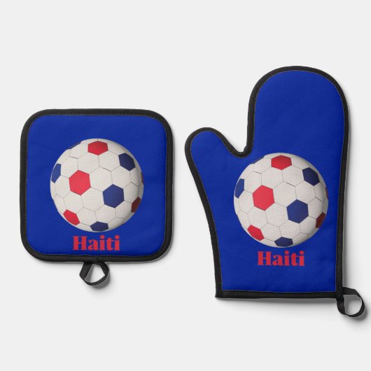 Haiti Soccer 鍋つかみ&鍋敷きセット (正面)