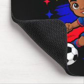 Haiti Soccer Kid Haitian Flag Soccer Player Footba マウスパッド (コーナー)