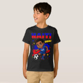 Haiti Soccer Kid Haitian Flag Soccer Player Footba Tシャツ (正面フル)