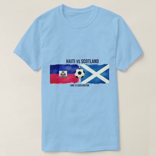 Haiti vs Scotland Soccer Match World Cup Tシャツ (デザイン正面)