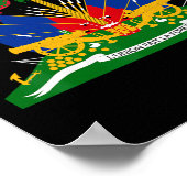 Haitian Flag Pride 1804 Independence Day Haiti Roo ポスター (角)