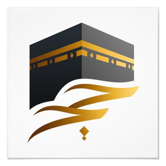 Hajj Mabrour, Holy Kaaba in Mecca Saudi Arabia フォトプリント (正面)