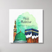 Hajj Mabrour、Mecca Saudi Arabiaの聖カアバ キャンバスプリント (正面)