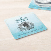 Hajj Mabrour、Mecca Saudi Arabiaの聖カアバ スクエアペーパーコースター (アングル)