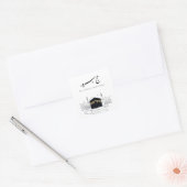 Hajj Mubarak Arabic Calligraphy Wall Art スクエアシール (封筒)