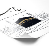 Hajj Mubarak Arabic Calligraphy Wall Art  フォトプリント (角)