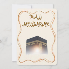 Hajj Mubarak Card Umra Greeting Card 招待状