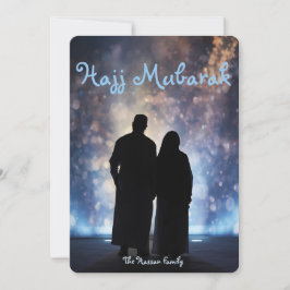 Hajj Mubarak greeting card, Umrah Mubarak Card 招待状