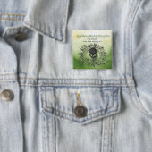 Hajj Mubarak、Mecca Saudi Arabiaの聖カアバ 缶バッジ (インサイチュ)