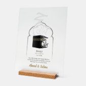 Hajj Mubarak Personalized Islamic Kaaba Decor Gift アクリルサイン (傾斜)