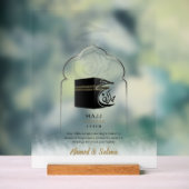 Hajj Mubarak Personalized Islamic Kaaba Decor Gift アクリルサイン (ニュートラル)