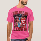 Hakeem Olajuwon The Dream Basketball Legend Signat Tシャツ (正面)