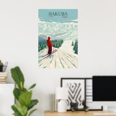Hakuba Japan Ski Resort Travel Poster ポスター (ホームオフィス)
