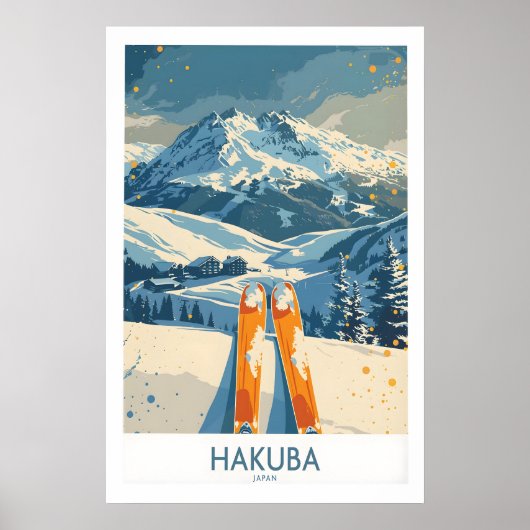 Hakuba Ski Print - Japan 1 ポスター (正面)